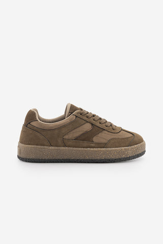 Kadın Sneaker Bağcıklı Spor Ayakkabı Mavel - Tütün Kahve Süet
