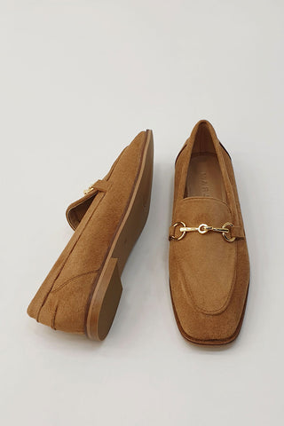 Kadın Loafer Ayakkabı Denosa - Taba Süet