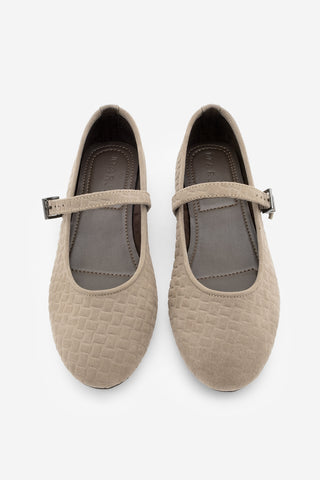 Kadın Bantlı Günlük Babet Afira - Vizon Süet