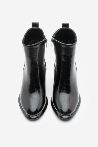 Kadın Topuklu Bot Kanis - Siyah Rugan