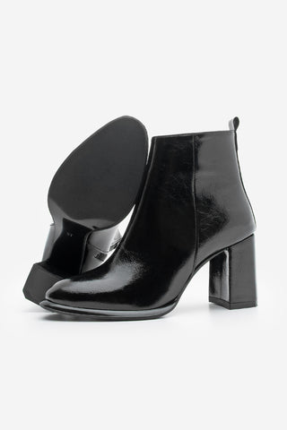 Kadın Topuklu Bot Kanis - Siyah Rugan