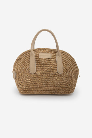 Kadın El Örgüsü El Ve Omuz Çantası Soper - Bej Hasır
