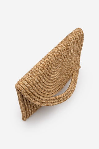 Kadın El Örgüsü Clutch & Portföy El Çantası Zolyan - Bej Hasır