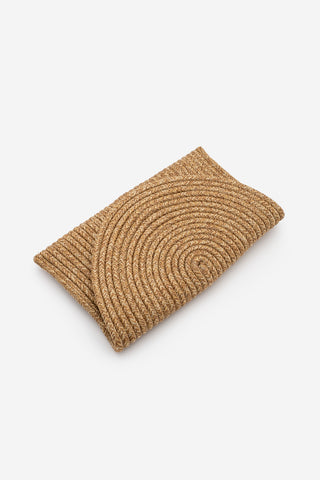 Kadın El Örgüsü Clutch & Portföy El Çantası Zolyan - Bej Hasır