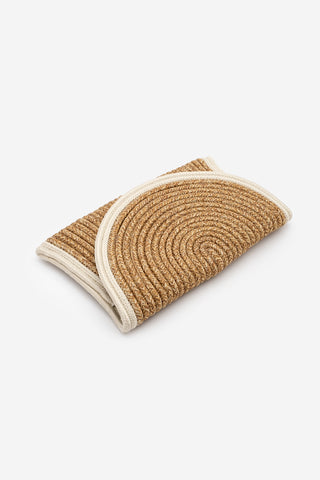 Kadın El Örgüsü Clutch & Portföy El Çantası Zolyan - Ekru Hasır