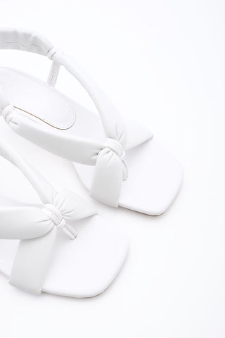 Kadın Parmak Arası Topuklu Sandalet Eltaz - Beyaz