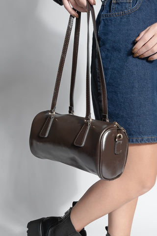 Kadın El Ve Omuz Çantası Zeton - Kahve
