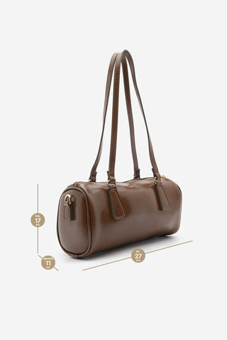 Kadın El Ve Omuz Çantası Zeton - Taba