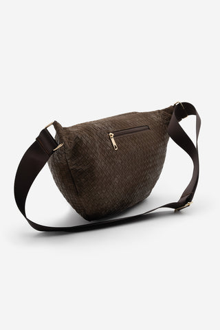 Kadın Uzun Askılı Çapraz Ve Omuz Çantası Nelipa - Kahve Kadife