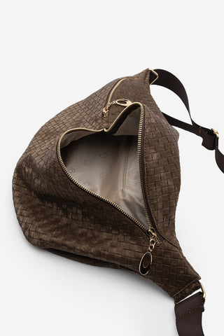 Kadın Uzun Askılı Çapraz Ve Omuz Çantası Nelipa - Kahve Kadife