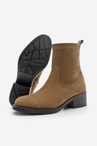 Kadın Topuklu Günlük Bot Befor - Taba Süet