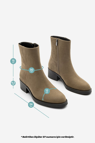 Kadın Günlük Bot Huna - Vizon Süet