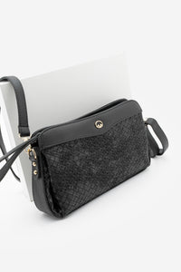 Kadın Fermuarlı İç Cepli Clutch Çapraz Askılı El Ve Omuz Çantası Faris - Siyah
