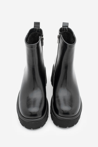 Kadın Kalın Taban Günlük Bot Finto - Siyah