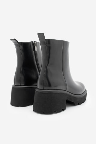 Kadın Kalın Taban Günlük Bot Finto - Siyah