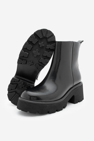 Kadın Kalın Taban Günlük Bot Finto - Siyah