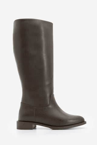 Kadın Fermuarsız Günlük Çizme Meloya - Kahve