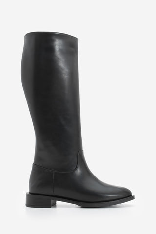 Kadın Fermuarsız Günlük Çizme Meloya - Siyah