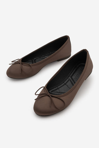 Kadın Fiyonklu Babet Tovran - Kahve Saten