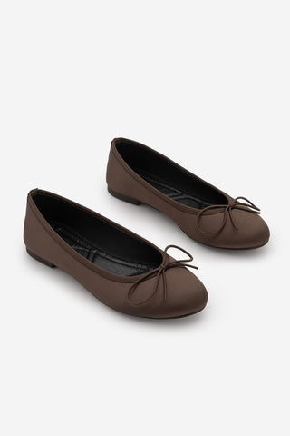 Kadın Fiyonklu Babet Tovran - Kahve Saten