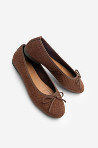 Kadın Fiyonklu Günlük Babet Monit - Kahve Süet