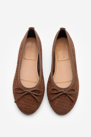 Kadın Fiyonklu Günlük Babet Monit - Kahve Süet