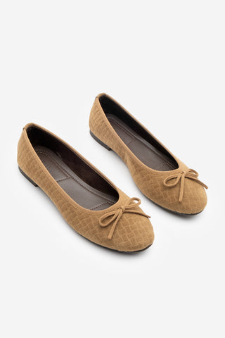 Kadın Fiyonklu Günlük Babet Monit - Taba Süet