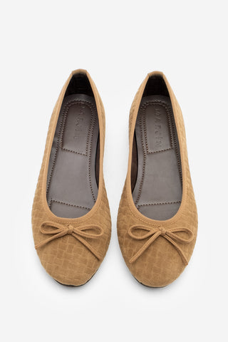 Kadın Fiyonklu Günlük Babet Monit - Taba Süet