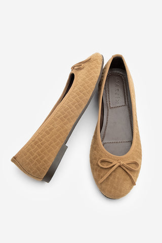 Kadın Fiyonklu Günlük Babet Monit - Taba Süet