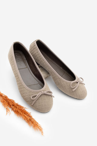 Kadın Fiyonklu Günlük Babet Monit - Vizon Süet