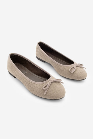 Kadın Fiyonklu Günlük Babet Monit - Vizon Süet