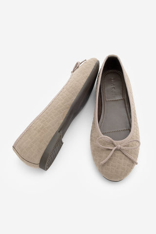 Kadın Fiyonklu Günlük Babet Monit - Vizon Süet