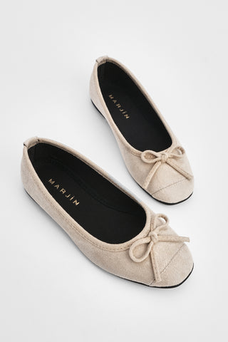 Kadın Fiyonklu Babet Rodek - Bej Süet