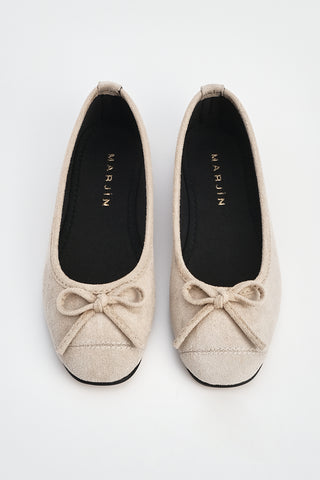 Kadın Fiyonklu Babet Rodek - Bej Süet