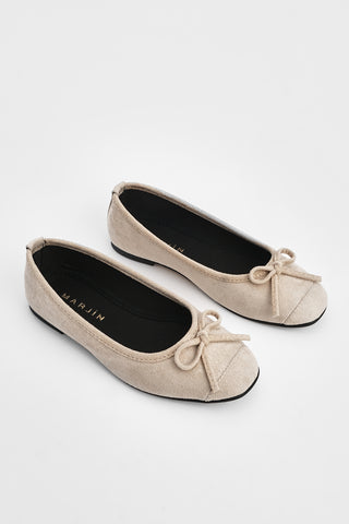 Kadın Fiyonklu Babet Rodek - Bej Süet