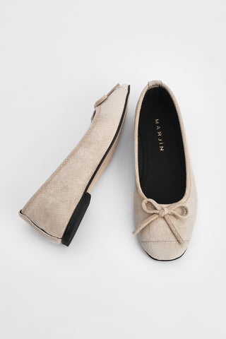 Kadın Fiyonklu Babet Rodek - Bej Süet