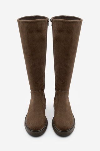 Kadın Günlük Çizme Zunet - Kahve Süet