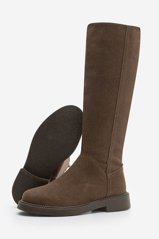 Kadın Günlük Çizme Zunet - Kahve Süet