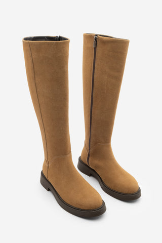 Kadın Günlük Çizme Zunet - Taba Süet