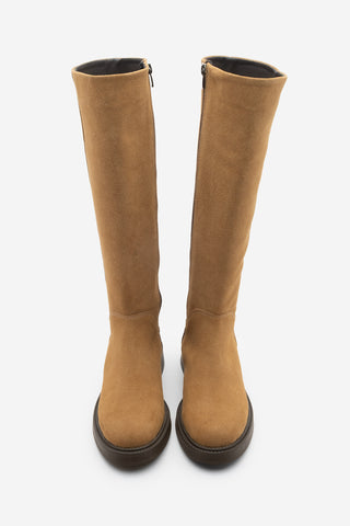 Kadın Günlük Çizme Zunet - Taba Süet