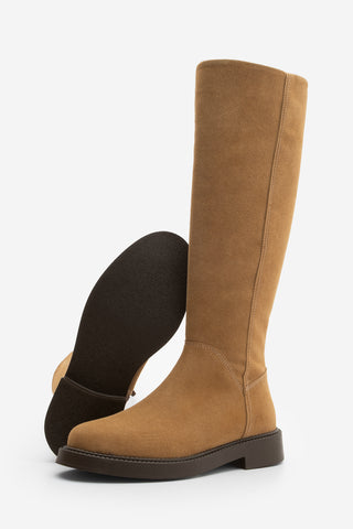 Kadın Günlük Çizme Zunet - Taba Süet