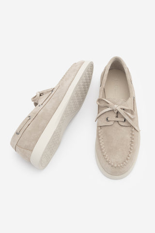 Kadın Hakiki Deri Loafer Günlük Ayakkabı Mistor - Bej Süet