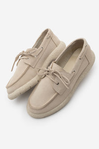 Kadın Hakiki Deri Loafer Günlük Ayakkabı Enita - Bej Süet