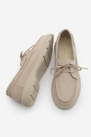 Kadın Hakiki Deri Loafer Günlük Ayakkabı Enita - Bej Süet