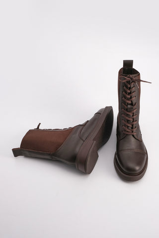 Kadın Hakiki Deri Postal Bot Siyos - Kahve