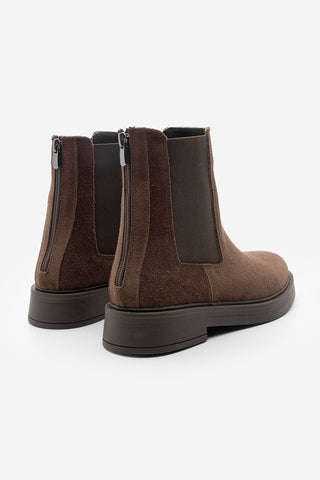 Kadın Hakiki Deri Günlük Bot Kater - Kahve Süet