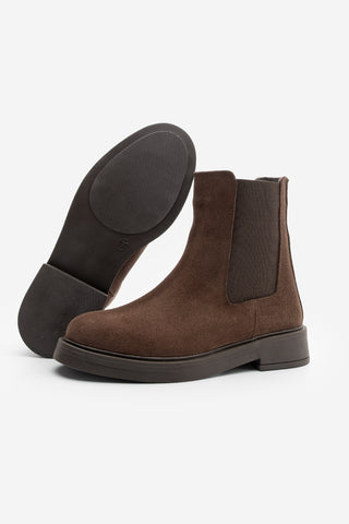 Kadın Hakiki Deri Günlük Bot Kater - Kahve Süet