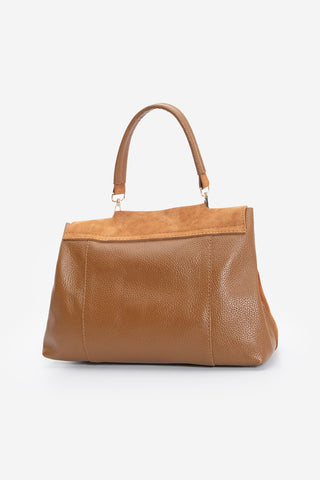 Kadın Hakiki Deri Omuz Çantası Ornis - Taba Süet