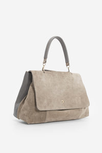 Kadın Hakiki Deri Omuz Çantası Ornis - Vizon Süet