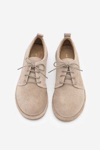 Kadın Hakiki Deri Oxford Ayakkabı Bemor - Bej Süet